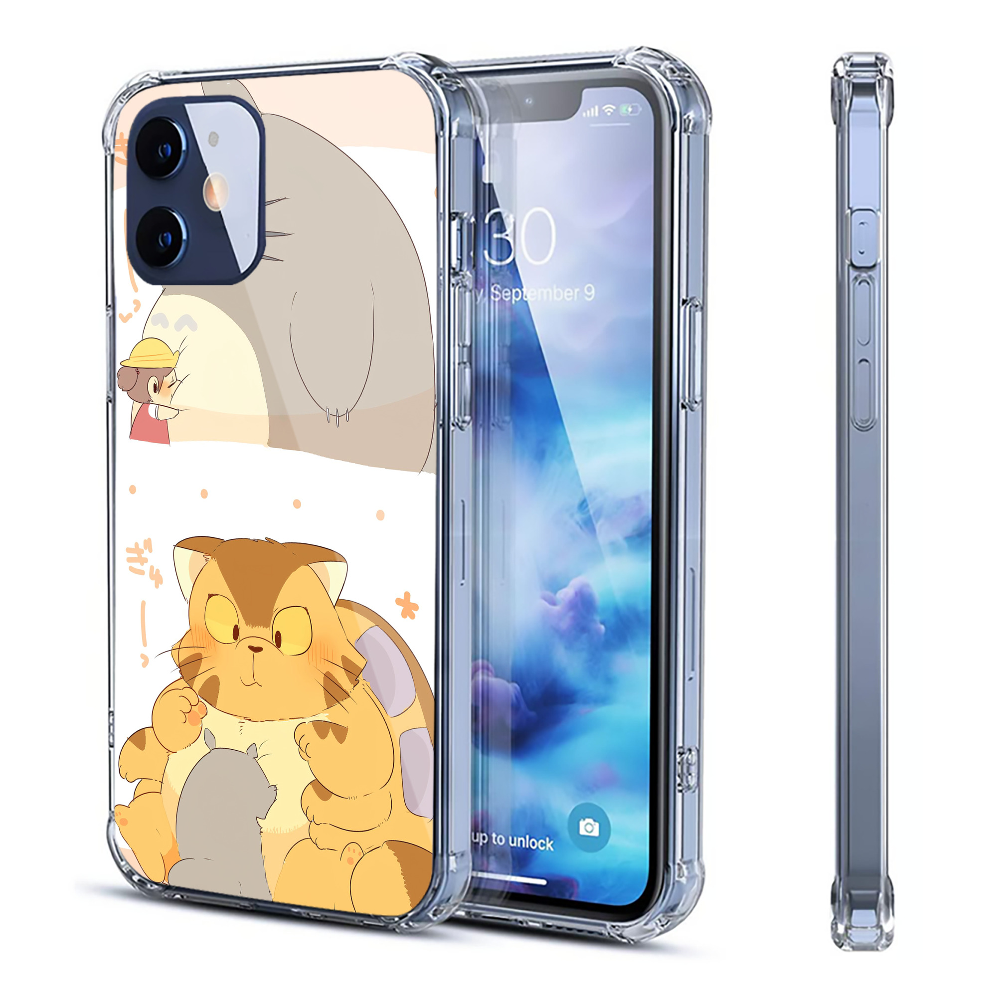 （画像用） となりのトトロ 草壁メイ 草壁サツキ My Neighbor Totoro Satsuki Kusakabe Mei Kusakabe 【iPhone 12シリーズ対応】透明スマホケース（クリアソフトケース）